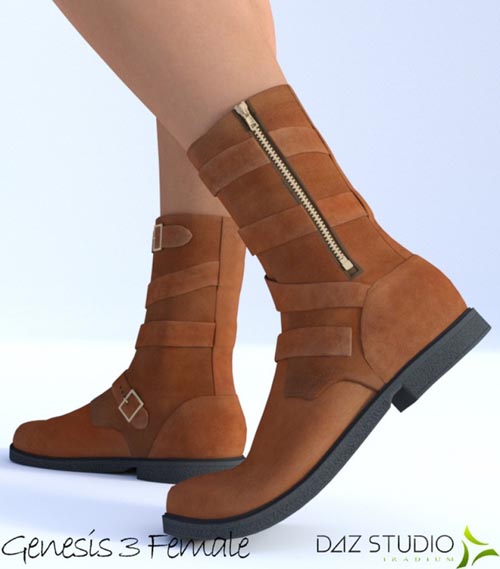 Urban Strap Boots for Genesis 3 Female