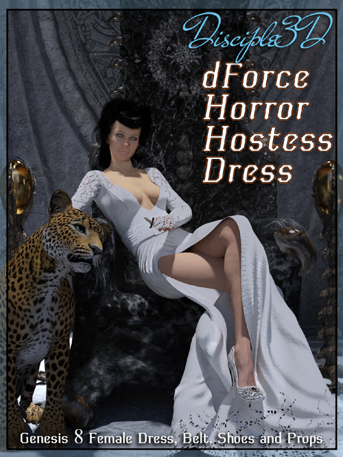 dForce Horror Hostess Dress for G8F