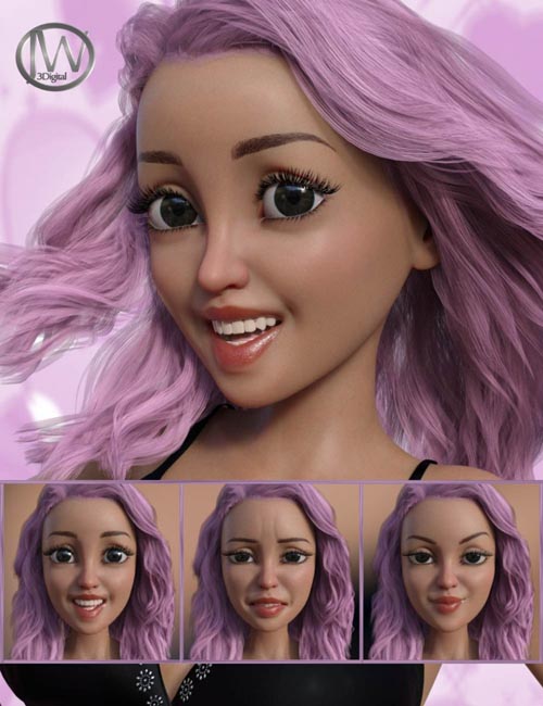 Funny Girl - Expressions for Genesis 8 Female and The Girl 8
