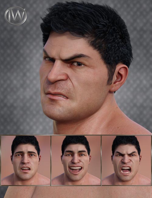 Strong Man - Expressions for Genesis 8 Male and The Brute 8