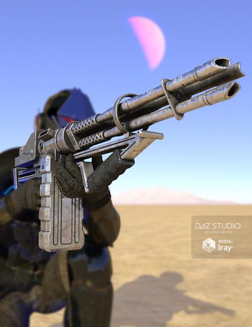 Vulcan Assault Rifle and Poses for Genesis 3 Male