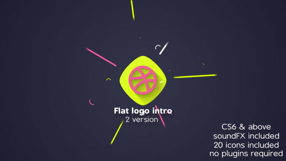 Flat logo intro 