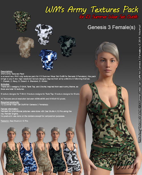 WM's Army Textures Pack for I13 Summer Wear Set Outfit