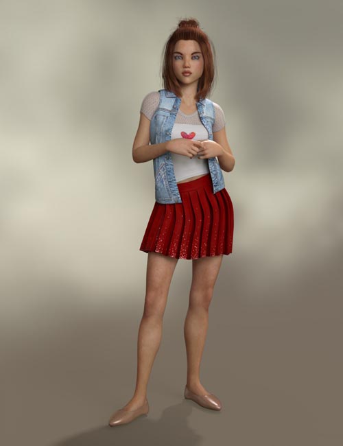 Pleated Skirt Outfit for Genesis 8 Female(s)