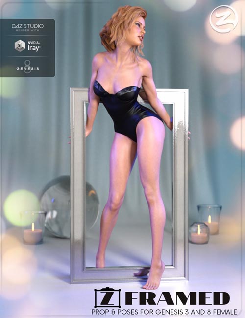 Z Framed - Prop and Poses for Genesis 3 and 8 Female