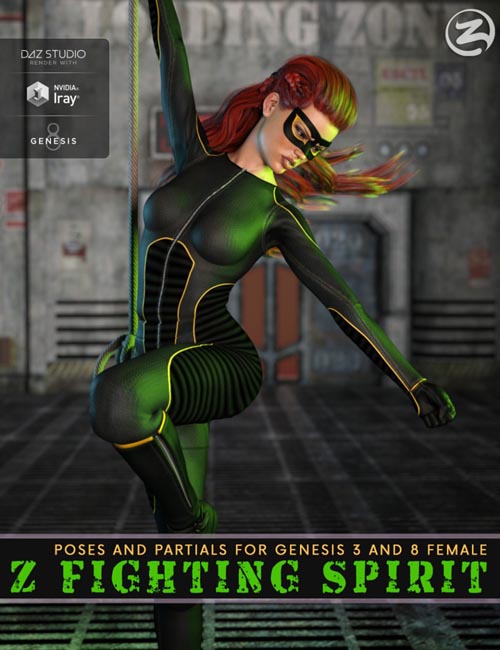 Z Fighting Spirit - Poses and Partials for Genesis 3 and 8 Female