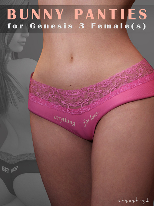 Bunny Panties for Genesis 3 Female