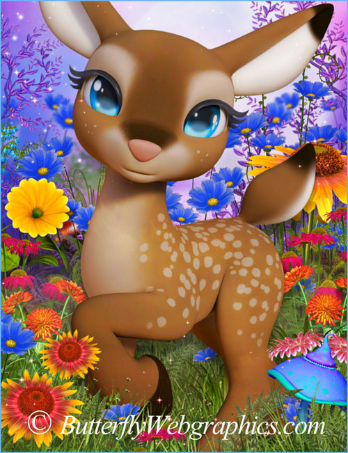 20 adorable deer images in the PNG format