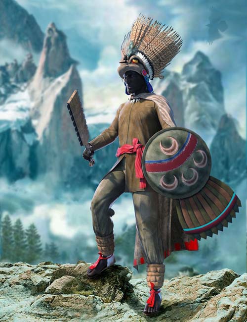 dForce Aztec Eagle Warrior Outfit for Genesis 8 Male(s)