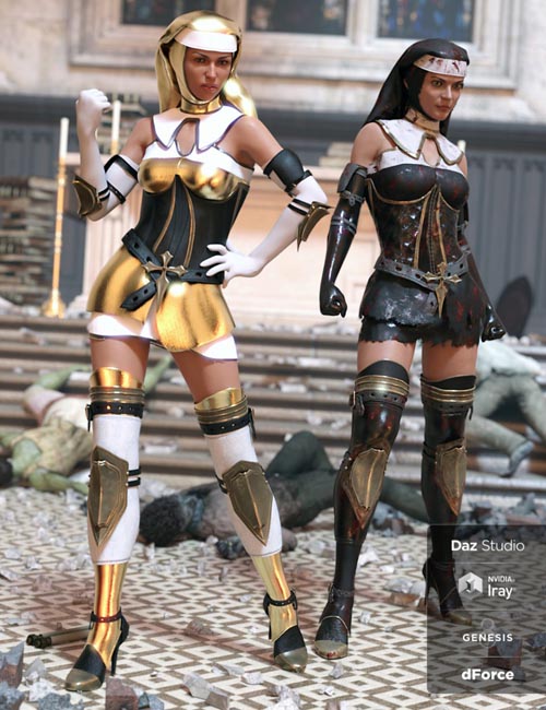 dForce Sister Mary Outfit Textures