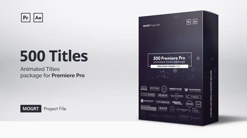 Videohive - Mogrt Titles - 500 Animated Titles for Premiere Pro & After Effects Videohive - Mogrt Titles - 500 Animated Titles for Premiere Pro & After Effects