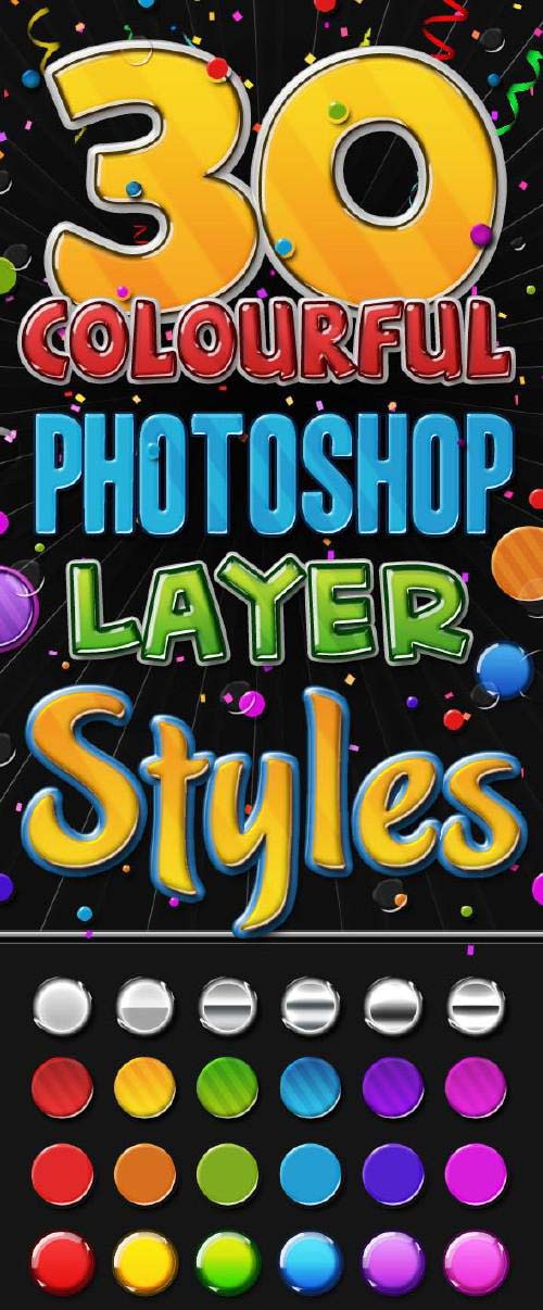 Big Pack of Colourful 3D Layer Styles 108779