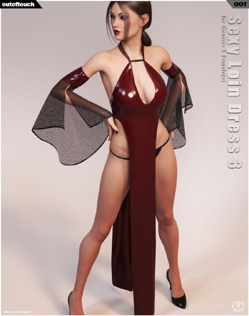 dForce Sexy Loin Dress 3 for Genesis 8 Female(s)