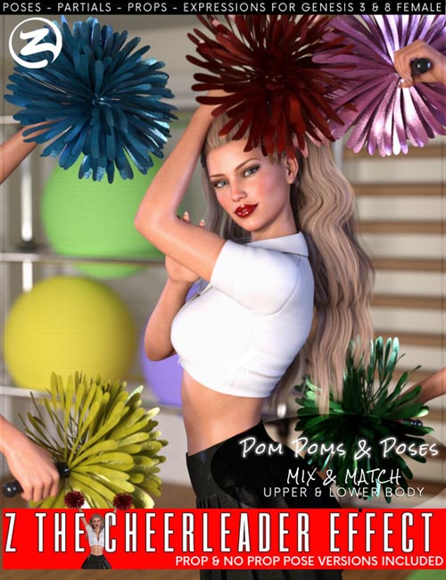 Z The Cheerleader Effect - Props and Poses for Genesis 3 and 8 Female