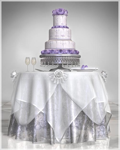 GCD Wedding Cake and Table Set