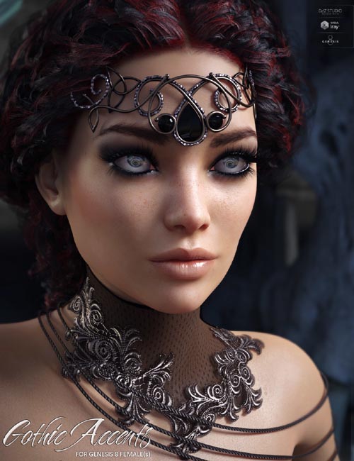 Gothic Accents for Genesis 8 Females
