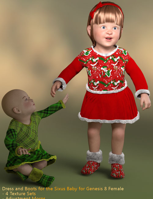 Lil Santa Dress for Sixus1 The Baby G8F