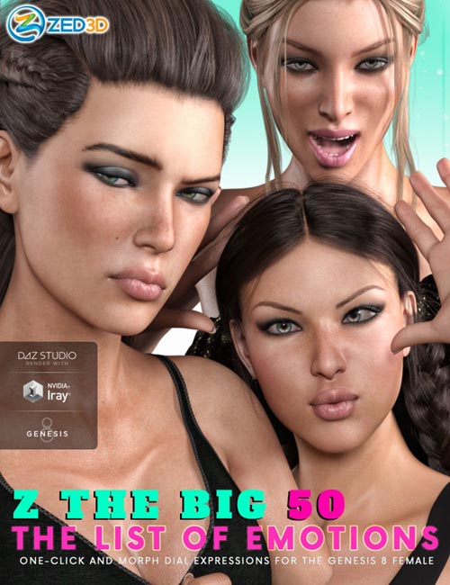 Z The Big 50 : The List of Emotions for Genesis 8 Female