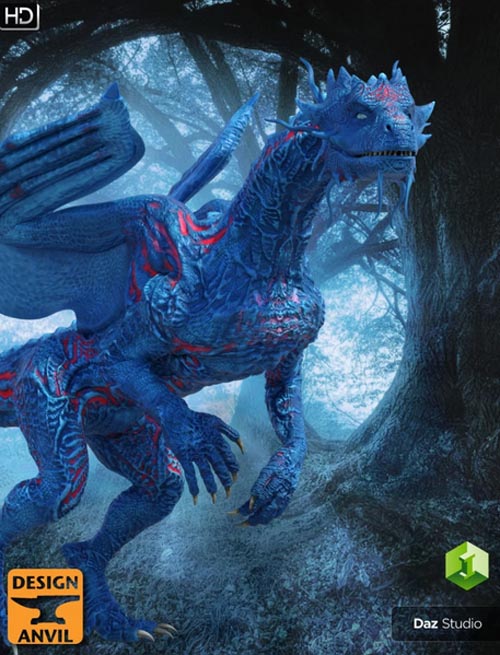 DA Blue Dragon HD for Daz Dragon 3