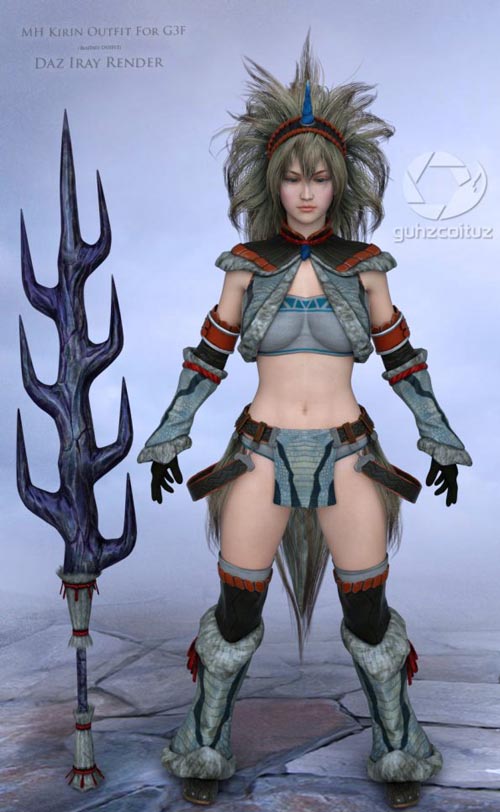 MH Kirin Outfit For G3F
