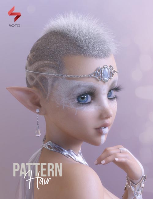 Pattern Hair for Genesis 3 and 8