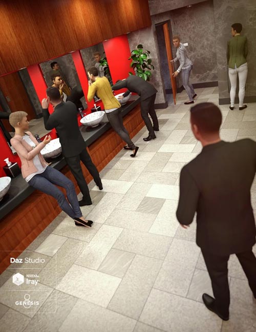 The Executive Restroom Poses for Genesis 8