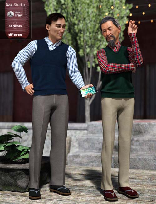 Sweater Vest Outfit Textures (Genesis 8 Male)