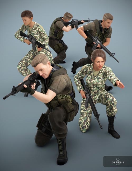 Military Action Poses for Genesis 8