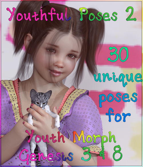 Youthful Poses 2 for Youth Morph G3 and G8