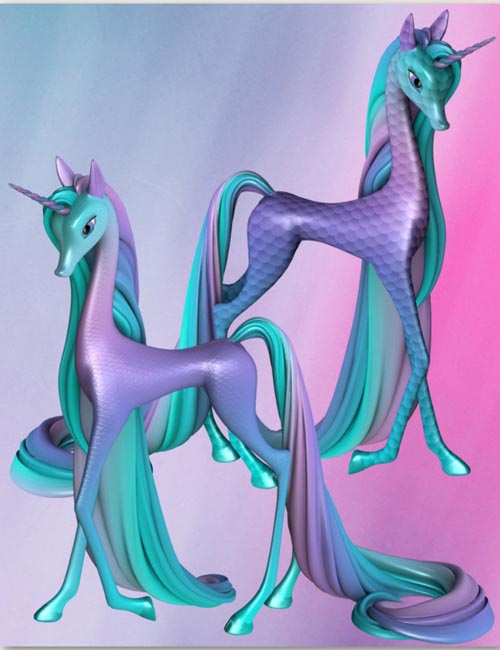 Fairytale Regal Mane and Tail Swirl for the Unicorn for Poser