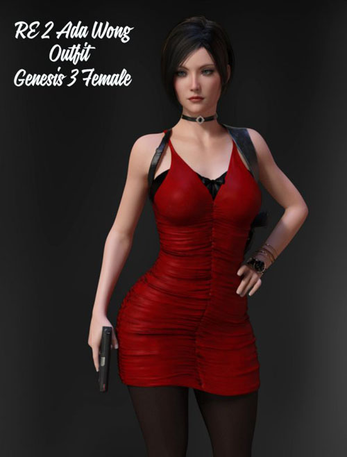 Re2 Ada Wong Outfit For G3f Daz3d And Poses Stuffs Download Free 1387