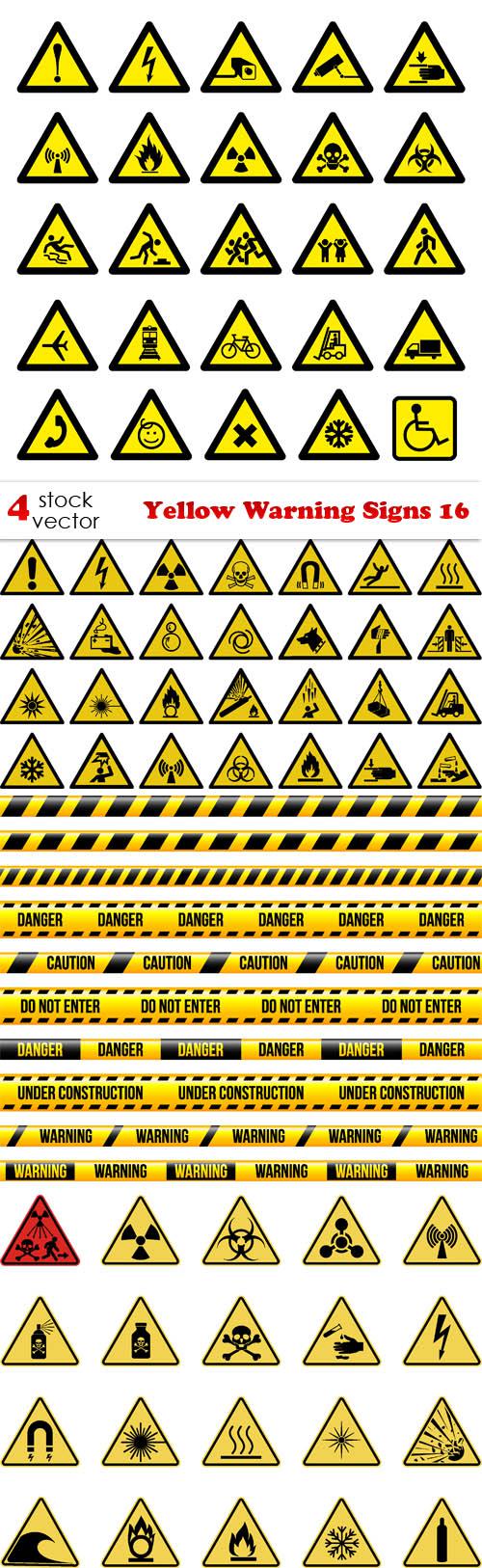 Yellow Warning Signs 16