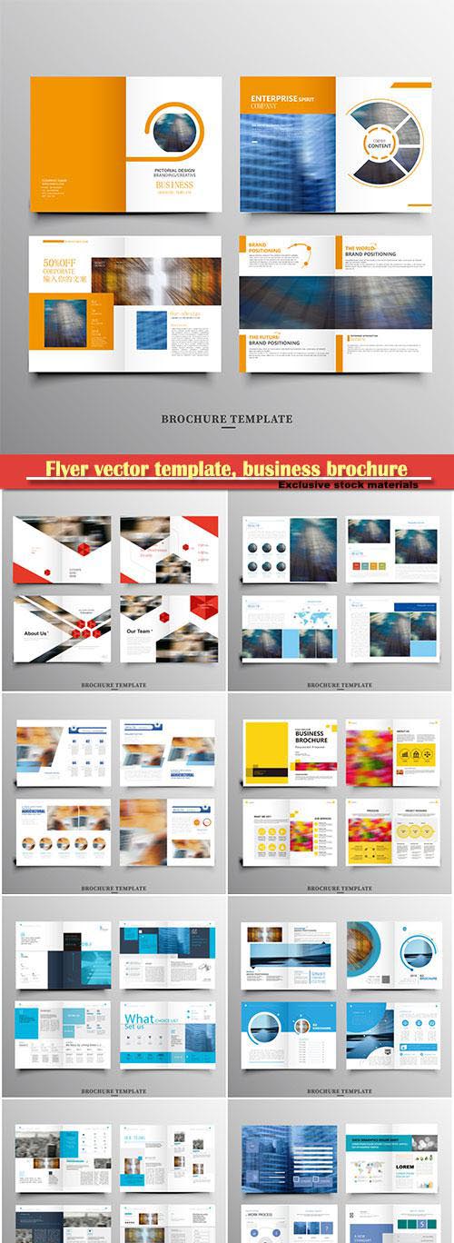 Flyer vector template, business brochure, magazine cover # 20