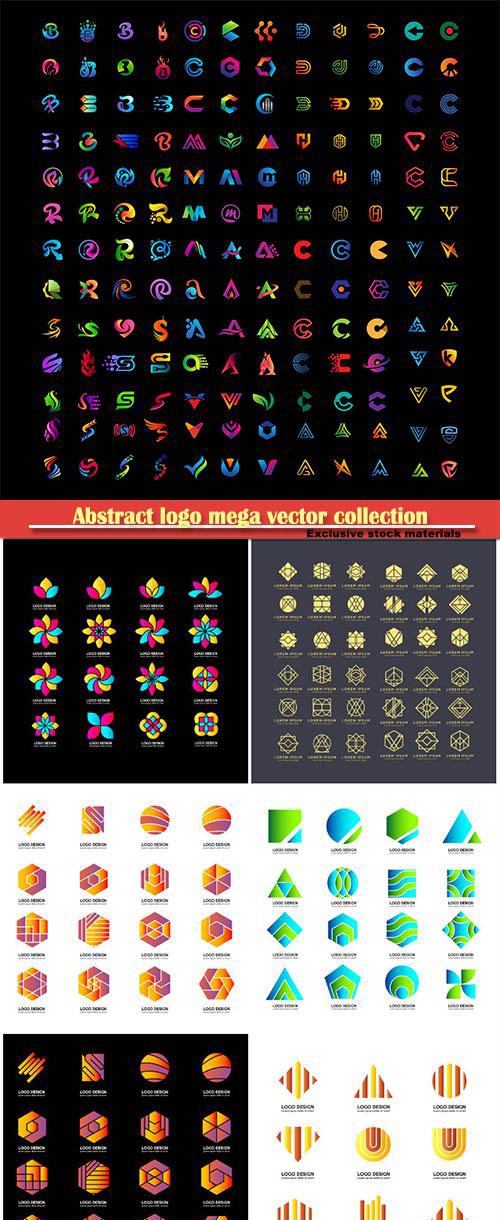Abstract logo mega vector collection