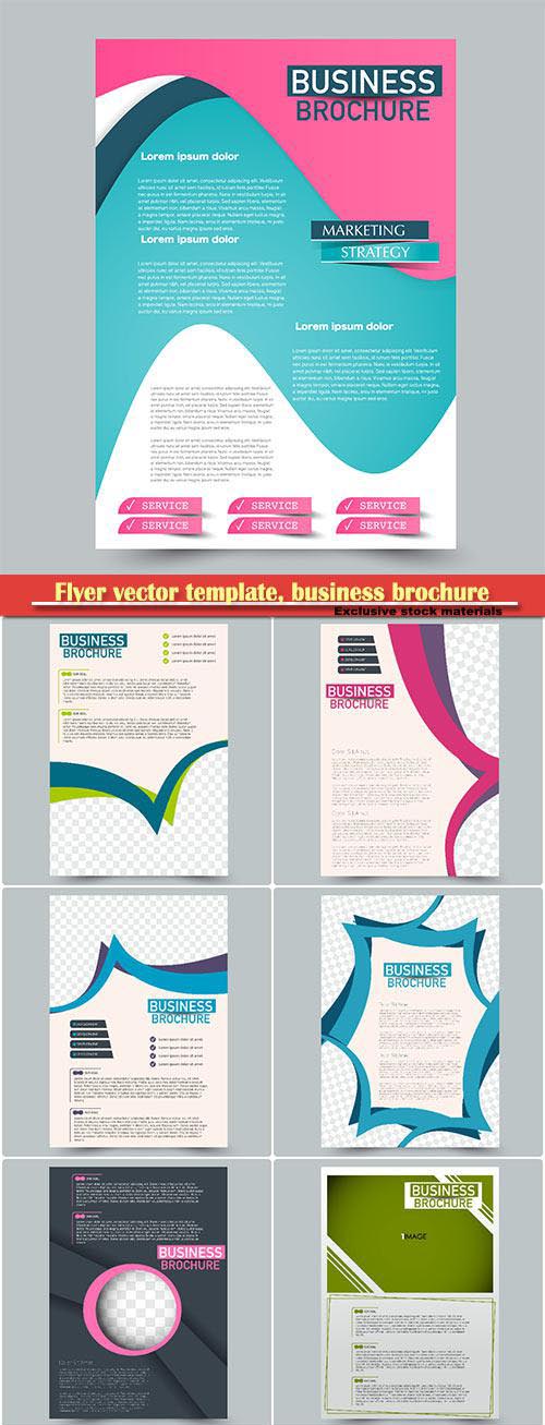 Flyer vector template, business brochure, magazine cover # 23