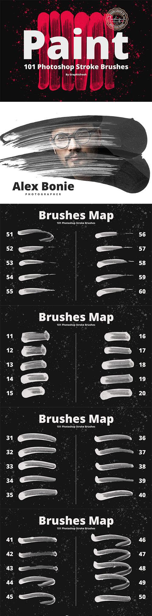 101 Photoshop Paint Stroke Brushes