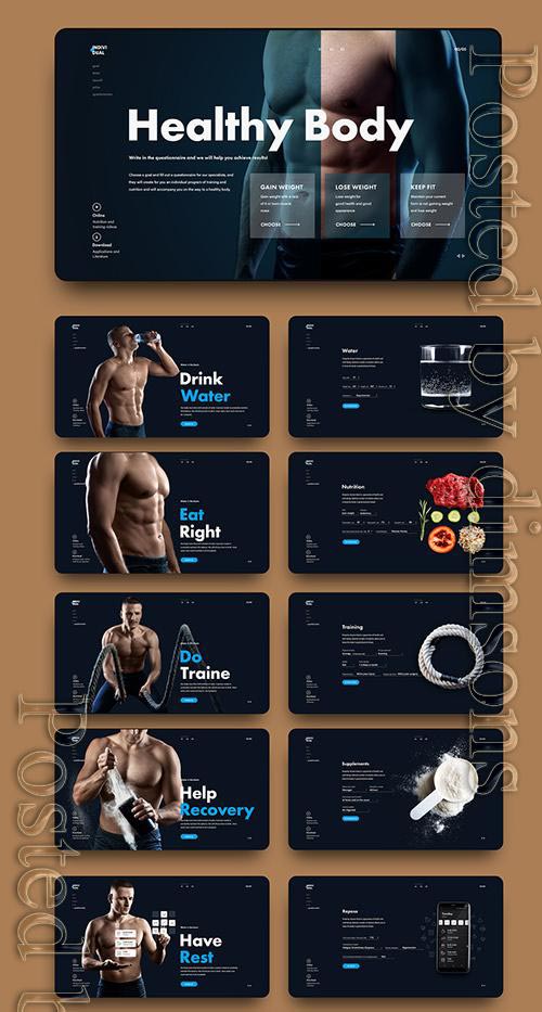 PSDT Fitness Website Layout 249569337