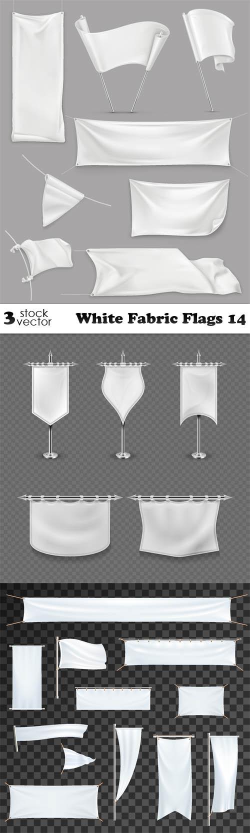 White Fabric Flags 14