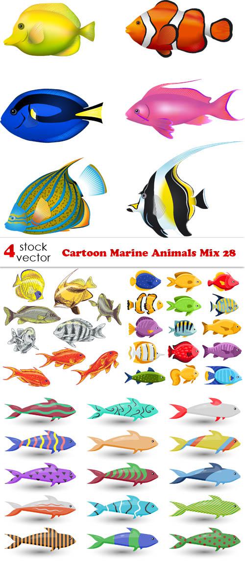 Cartoon Marine Animals Mix 28