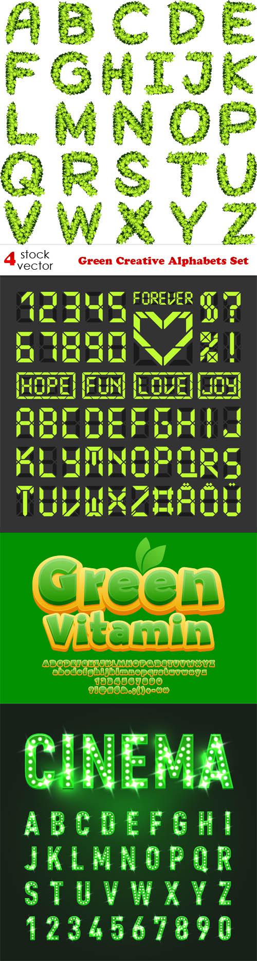 Green Creative Alphabets Set