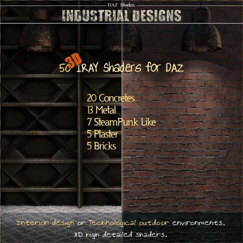 Industrial Designs - IRAY Shaders for DAZ