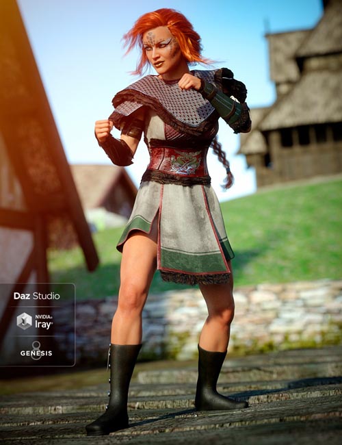Tribal Warrior Queen Outfit for Genesis 8 Female(s)