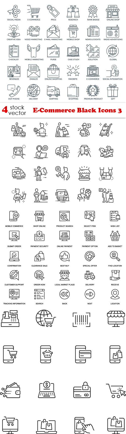 E-Commerce Black Icons 3