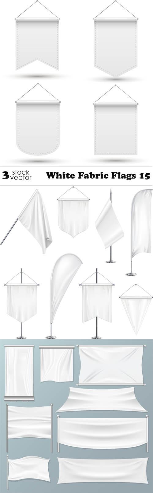 White Fabric Flags 15