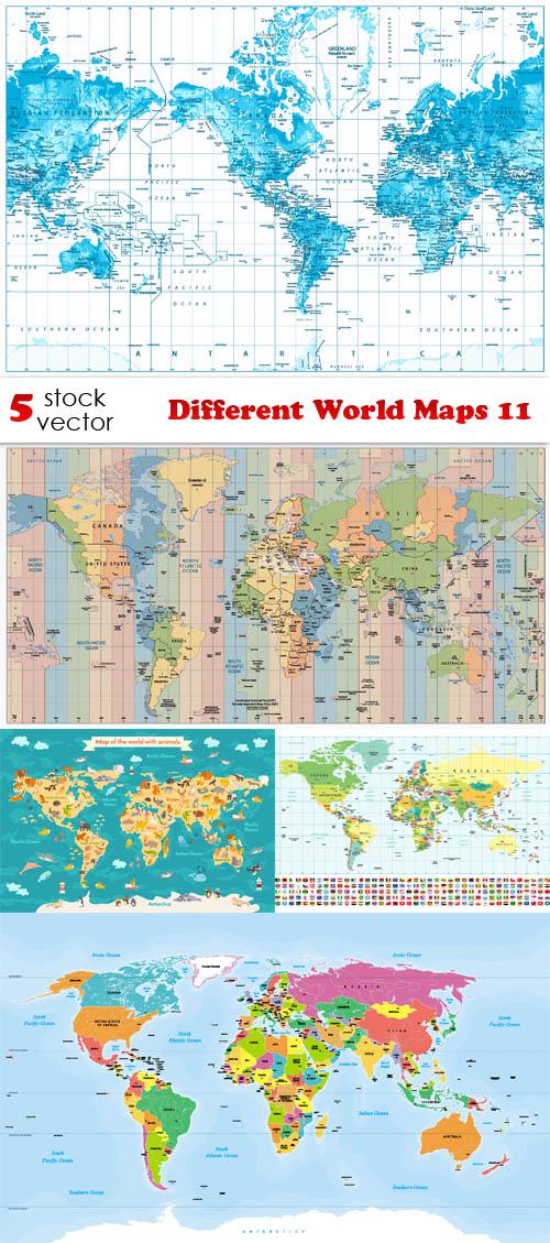 Different World Maps 11