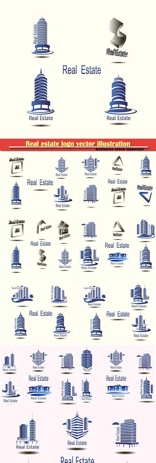 Real estate logo vector illustration