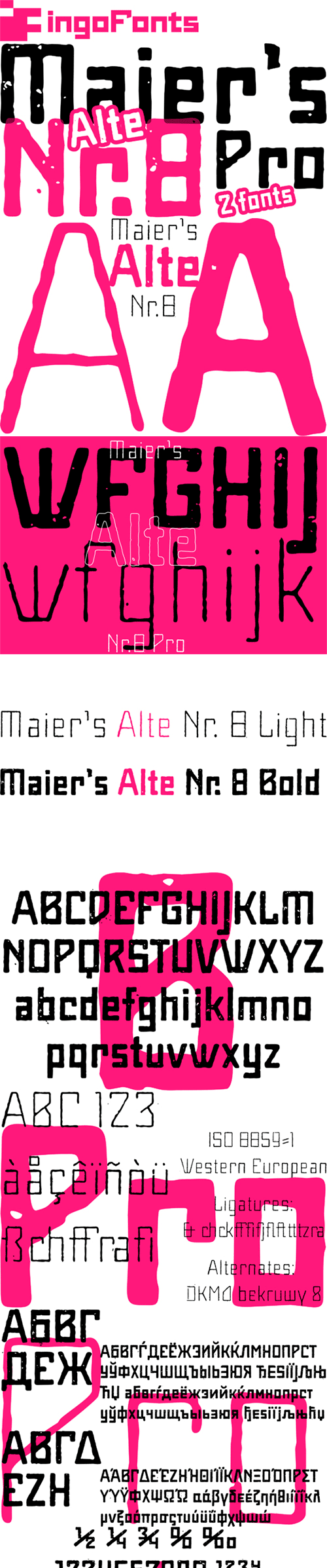 Maier's Alte Nr. 8 font family