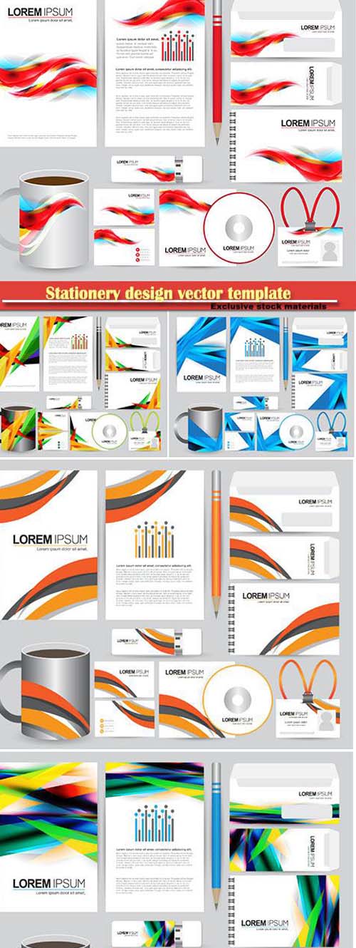 Stationery design vector template