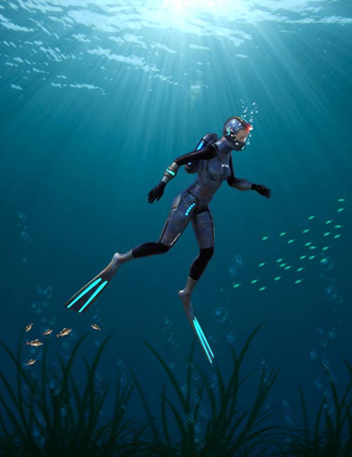 Deep Sea 6 Dive Suit for Genesis 8 Male(s) and Female(s)