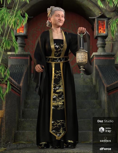 dForce Palace Robes Outfit for Genesis 8 Female(s)